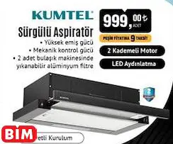 KUMTEL SÜRGÜLÜ ASPİRATÖR KUMTEL SÜRGÜLÜ ASPİRATÖR